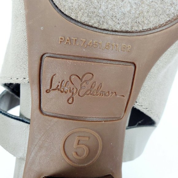 Libby Edelman Women's Karla Open Toe Strappy Gray Shootie Size 5M EUC - Picture 11 of 11